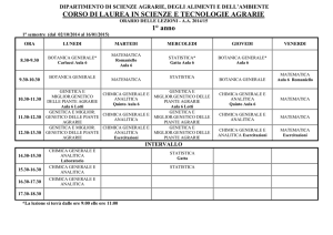 corso di laurea in scienze e tecnologie agrarie