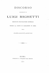 Discorso pronunciato dal senatore Luigi Righetti sostituto