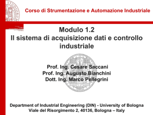 Modulo 1.2 Il sistema di acquisizione dati e controllo industriale