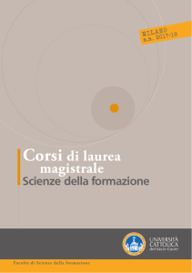 Corsi di laurea magistrale Scienze della formazione