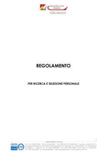 REGOLAMENTO - TecnoServiceCamere