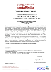 comunicato stampa - Accademia Santa Giulia