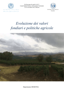 Evoluzione dei valori fondiari e politiche agricol