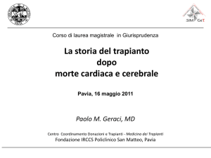 La morte cerebrale e la donazione “a cuore non battente”