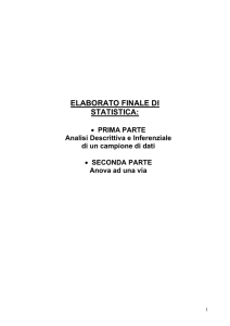 ELABORATO FINALE DI STATISTICA: