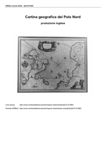 Cartina geografica del Polo Nord produzione inglese