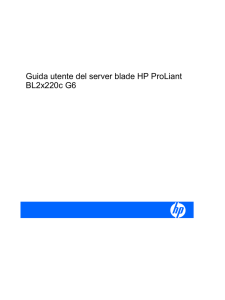 Guida utente del server blade HP ProLiant BL2x220c G6