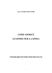 come gioisce lo sposo per la sposa