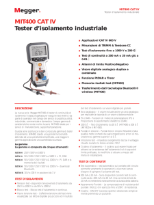 MIT400 CAT IV Tester d`isolamento industriale