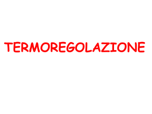 Termoregolazione e febbre 2016 Geografia