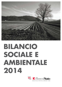 bilancio sociale e ambientale 2014 - Banca dello Stato del Cantone