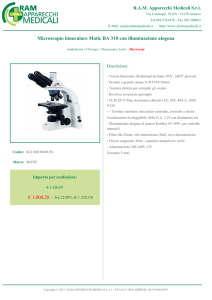 Microscopio binoculare Motic BA 310 con illuminazione alogena
