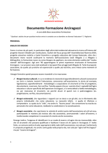 Documento Formazione Arciragazzi