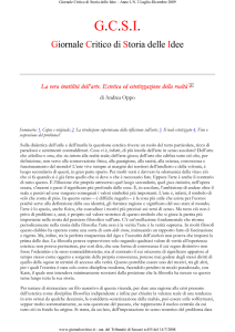 La vera inutilità dell`arte. Estetica ed estetizzazione della realtà