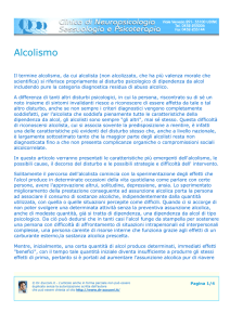 Alcolismo - Dr. Paolo Zucconi