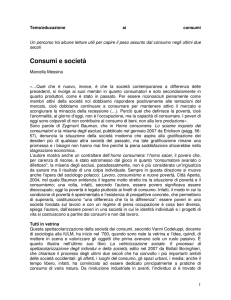 Consumi e società - Il Portale Italiano dell`Educazione Sostenibile