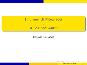 I numeri di Fibonacci e la Sezione Aurea
