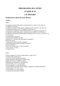 PROGRAMMA DI LATINO CLASSE II AS A.S. 2014-2015