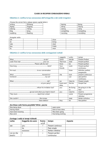 Obiettivo 1: verifica la tua conoscenza dell`ortografia e dei verbi