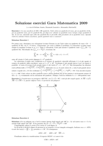 Soluzione esercizi Gara Matematica 2009