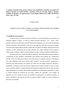 G. Limone, Comunità civile, patria, nazione: una