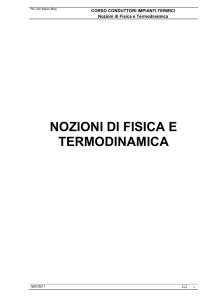 Nozioni di Fisica e Termodinamica