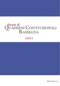 Rassegna 3/2015 - Forum di Quaderni Costituzionali