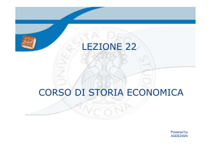 lezione 22 corso di storia economica