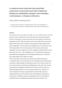 La sismicità del settore atesino delle Alpi centrali (Italia - Earth