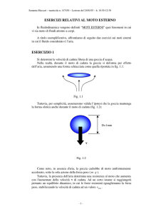 ESERCIZI RELATIVI AL MOTO ESTERNO ESERCIZIO 1 v