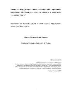 marcatori genomici e proliferativi nel carcinoma di epitelio