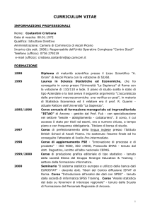 curriculum vitae - Camera di Commercio di Ascoli Piceno