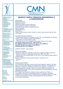 ANGIOTC AORTA TORACICA-ADDOMINALE E A.CORONARICHE