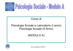 Psicologia Sociale - Università degli studi di Bergamo