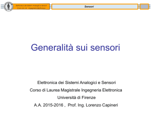 Sensors_intro+sens_temp - Dipartimento di Ingegneria dell