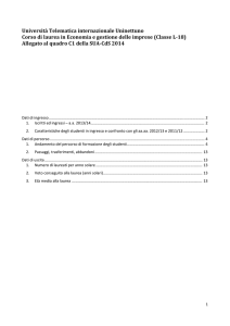 Università Telematica internazionale Uninettuno Corso di laurea in