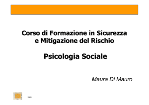 Psicologia Sociale SICUMR.1. - Dipartimento di Sociologia e