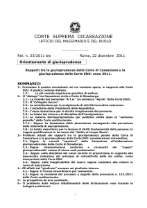 Relazione 23 bis_11 - Corte di Cassazione