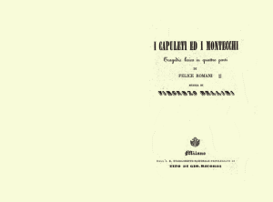 I Capuleti ed i Montecchi - Archivio di Stato di Reggio Emilia