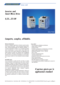 Inverter smd Smart Micro Drive 0,25...22 kW Compatto, semplice