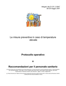 Piano di intervento regionale - CCM