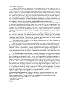 Lettera ad un amico poeta Quando l`amico Renzo