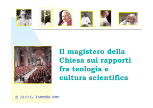 4. Il magistero della Chiesa sui rapporti fra teologia e cultura scientifica