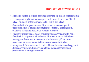 Impianti di turbine a Gas - Università degli Studi di Roma "Tor Vergata"