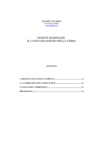 martin heidegger: il canto silenzioso della terra