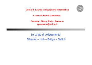 Lo strato di collegamento: Ethernet – Hub – Bridge – Switch