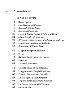 p. 7 Introduzione II Nilo e il Tevere 13 Roma egizia