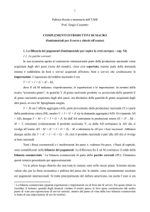 1 Politica fiscale e monetaria dell`UME Prof. Sergio Cesaratto