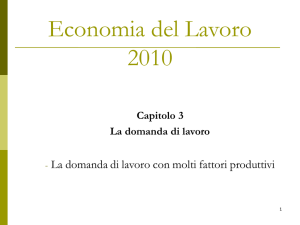Economia del Lavoro aa 2009 - 2010
