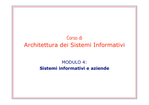 Sistemi Informativi - Prof. Crescenzio Gallo